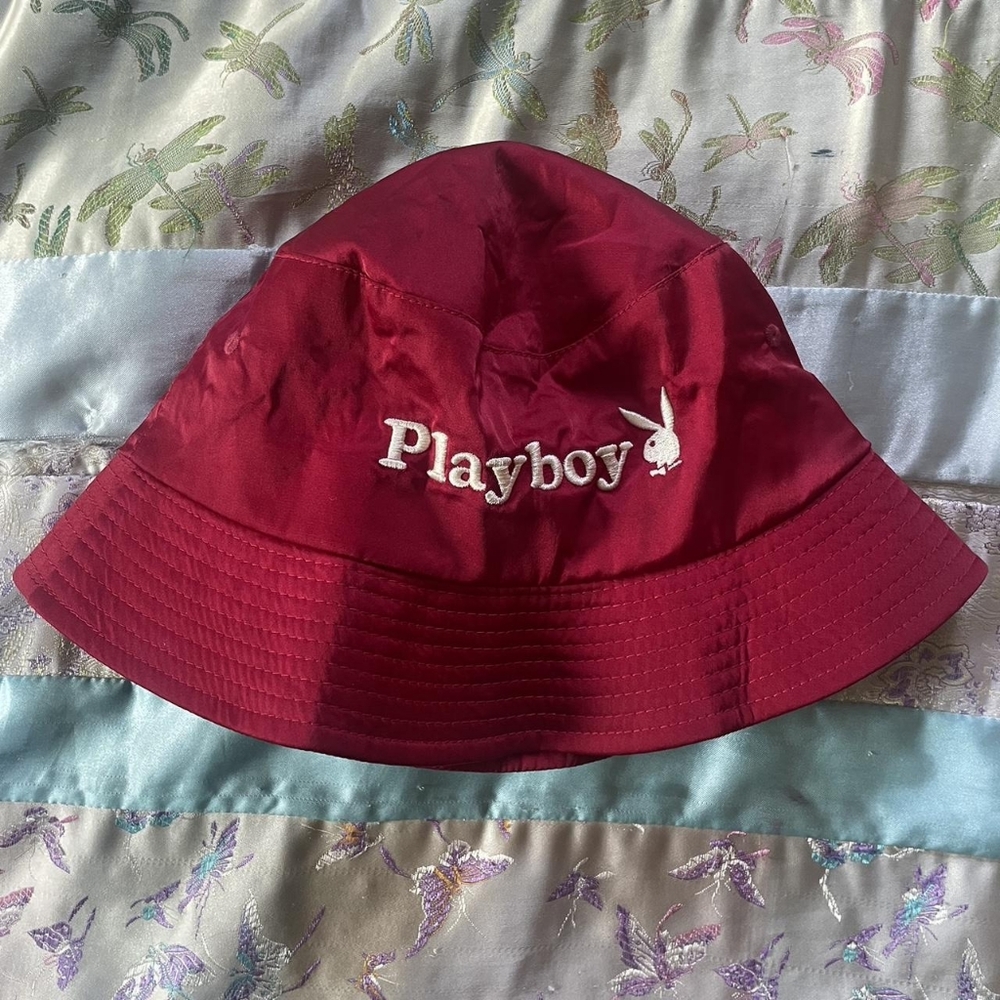 Playboy Women's Red and White Hat